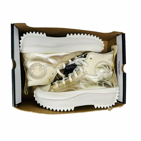 CONVERSE RUN STAR HIKE HI 9 Men Shoes GOLD PLATFORM Sneaker Boot Western A10333C - Picture 7 of 10